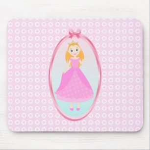 Fairytale prinses in Pink Birthaday Party Muismat