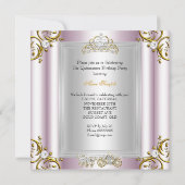 Fairytale Quinceanera 15e verjaardag Zachte Roze Kaart (Achterkant)