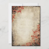 Fairytale Red Roses Faire-part de mariage (Dos)