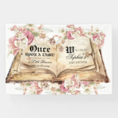 Fairytale Royal Baby Shower Welcome Sign Spandoek (Horizontaal)