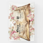 Fairytale Royal Baby Shower Welcome Sign Spandoek (Verticaal)