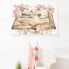 Fairytale Royal Baby Shower Welcome Sign Spandoek