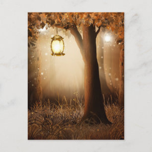 Fairytale Tale Forest Tree and Lamp Briefkaart