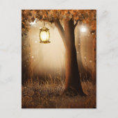 Fairytale Tale Forest Tree and Lamp Briefkaart (Voorkant)