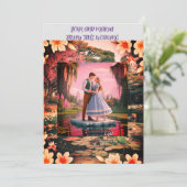 Fairytale Tropical Faire-part de mariage (Debout devant)