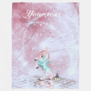 Fairytale Unicorn Fleece Deken