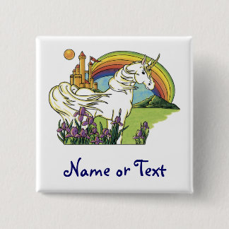 Fairytale Unicorn Vierkante Button 5,1 Cm