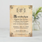 Fairytale Vintage Wedding Invitation (Debout devant)