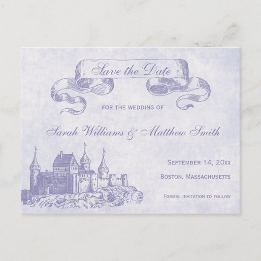 Fairytale Wedding Enregistrer la date Carte postal (Devant)