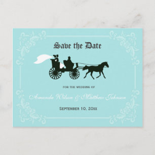 Fairytale Wedding Enregistrer la date Carte postal