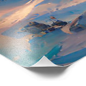 Fairytale wereld, Winter Castle, sneeuwkasteel, ma Foto Afdruk (Hoek)