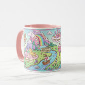 Fairytale World Map Magical Fantasy Kids Mug Mok (Voorkant links)