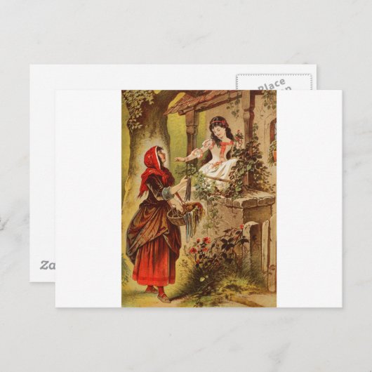 Fairytalesque - Sneeuwwit Briefkaart (Voorkant / Achterkant)