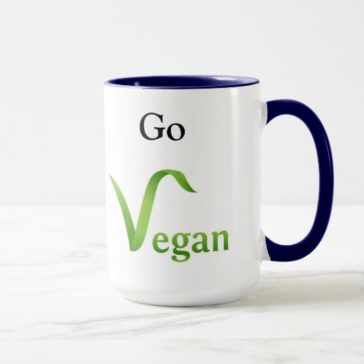 Fais ce qu'il faut ! Go Vegan Ringer Mug (Droite)