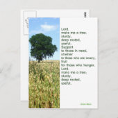 Fais de moi un arbre ! Carte de prière inspirante (Devant / Derrière)