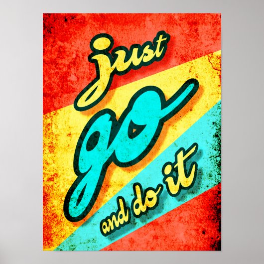 Fais-le, tout simplement, affiche vintage motivant (Devant)