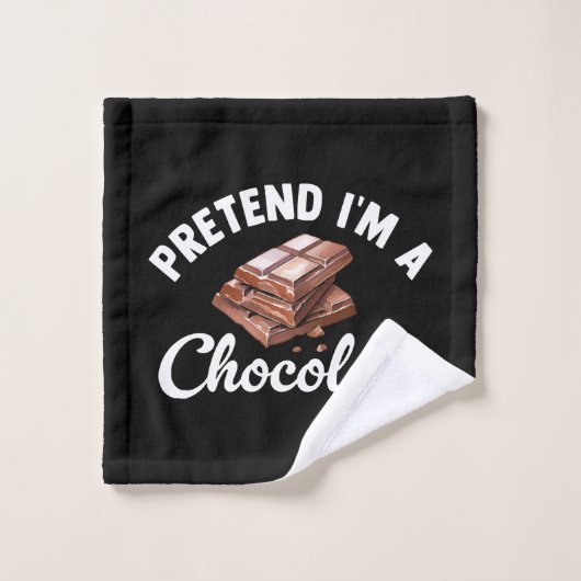 Fais semblant que je suis une tablette de chocolat (Gant de toilette)