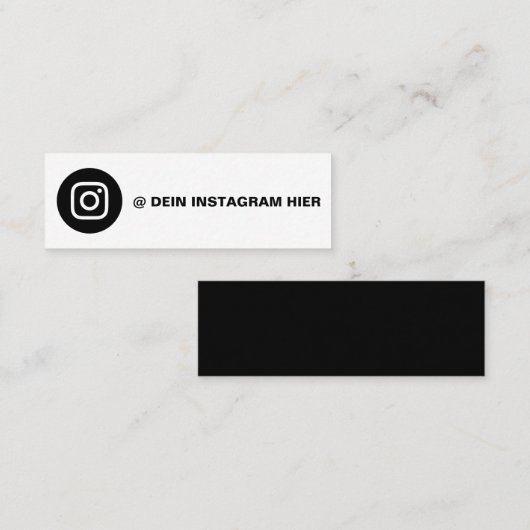 Fais ta propre carte de visite Instagram (Devant / Derrière)