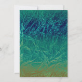 Faisan bleu sarcelle or exotique invitations (Dos)