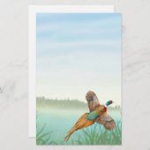 Faisan de Ringneck en papeterie de roseaux (Devant / Derrière)