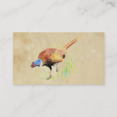 faisan, Oiseau, Nature, Environnement, Carte de vi (Dos)