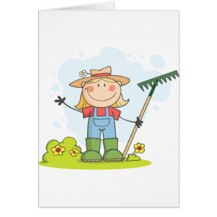 Faisant du jardinage ou fille de ferme