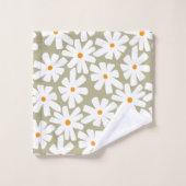 Faisceaux de printemps fleuris rétro motif sauge v (Gant de toilette)