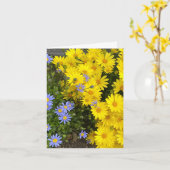 Faisceaux jaunes et violets Carte de voeux personn (Fleur jaune)