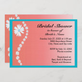 Faisceaux sur Arrière - plan rose Invitation Fête (Devant / Derrière)