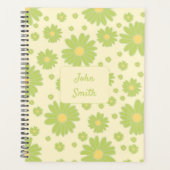 Faisceaux verts sur Jaune_ Floral Script (Devant)