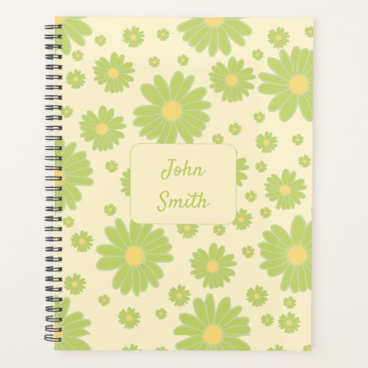 Faisceaux verts sur Jaune_ Floral Script (Devant)