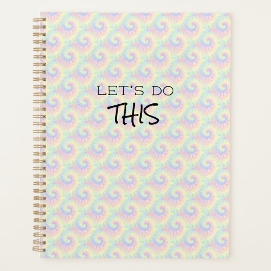 Faisons ce Pastel Tie Dye Motif Planner (Devant)