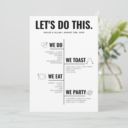 Faisons ce programme de chronologie Mariage (Debout devant)