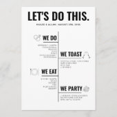 Faisons ce programme de chronologie Mariage (Devant)