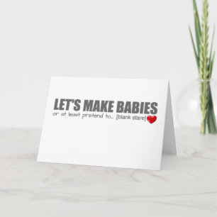 Faisons des bébés Carte Saint Valentin