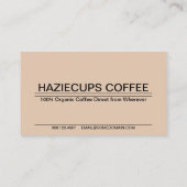 faisons du café ! carte de visite (Dos)