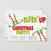 Faisons Elfed Up Invitation de la fête de Noël (Devant)