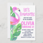 Faisons Flamingle ! Invitation pour une fête d'ann (Devant)