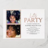 Faisons la fête | 2 Invitations d'anniversaire ave (Recto)