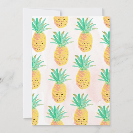 Faisons la fête comme un ananas Invitation d'anniv (Dos)