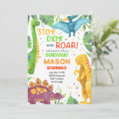 Faisons la fête comme un dinosaure Invitation d'an (Debout devant)