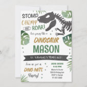 Faisons la fête comme un dinosaure Invitation d'an (Devant)