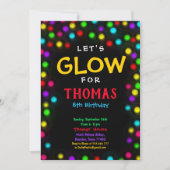 Faisons la fête de Neon Llow Invitation d'annivers (Devant)