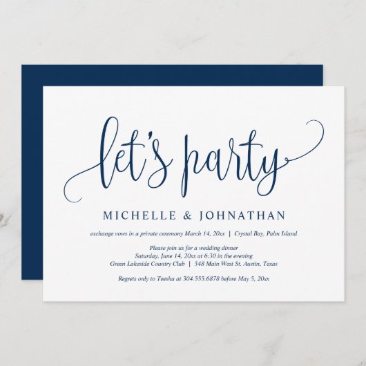 Faisons la fête, invitation à la célébration de l' (Devant / Derrière)