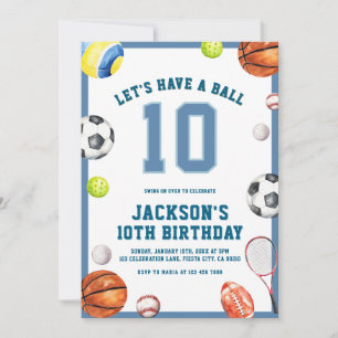 Faisons la Fête Invitation Anniversaire 10 Ans Gar