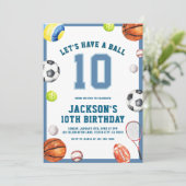 Faisons la Fête Invitation Anniversaire 10 Ans Gar (Debout devant)