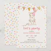 Faisons la Fête Invitation Anniversaire Fille Thèm (Devant / Derrière)