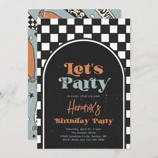 Faisons la fête | Invitation d'anniversaire Cool
