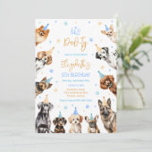 Faisons la fête Invitation d'anniversaire de chien (Debout devant)