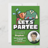 Faisons la fête - Invitation d'anniversaire de gol (Devant)